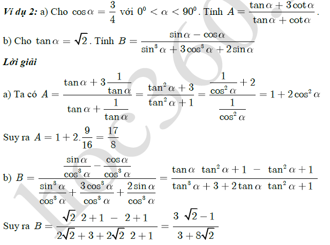 bang gia tri luong giac tu 0 den 360 10