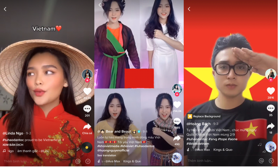 Các video trên Tiktok
