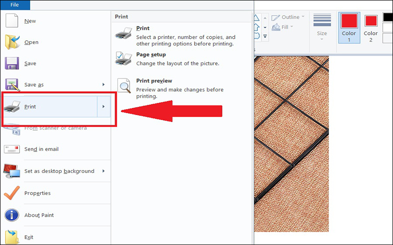 Lưu file ảnh sau khi chỉnh sửa bằng Paint