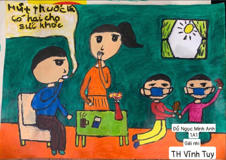 Vẽ tranh đề tài phòng chống thuốc lá