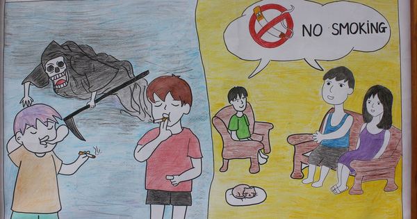 Vẽ tranh phòng chống thuốc lá đẹp nhất
