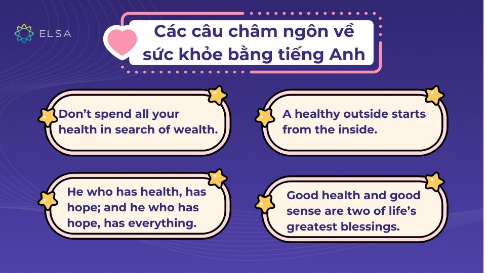 Các câu châm ngôn về sức khỏe
