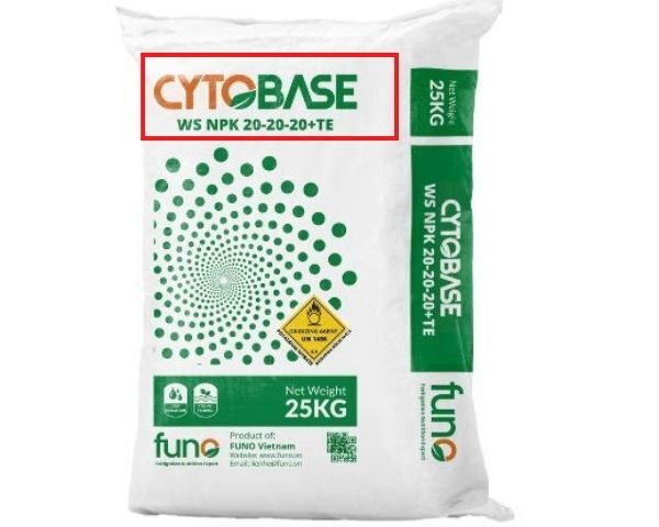 Phân bón Cytobase NPK 20-20-20+TE