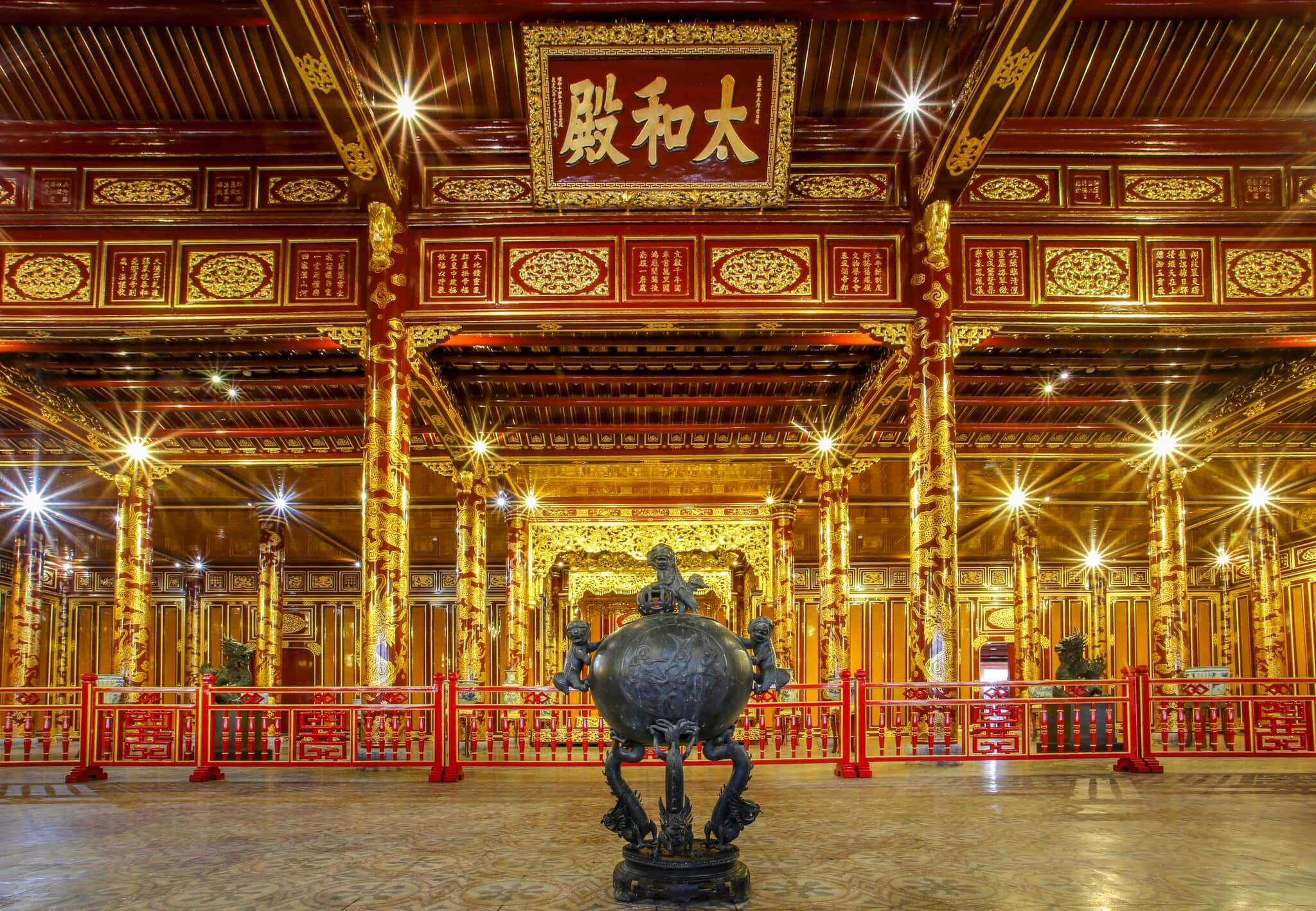 Điện Thái Hòa tại Huế lộng lẫy sau 3 năm trùng tu
