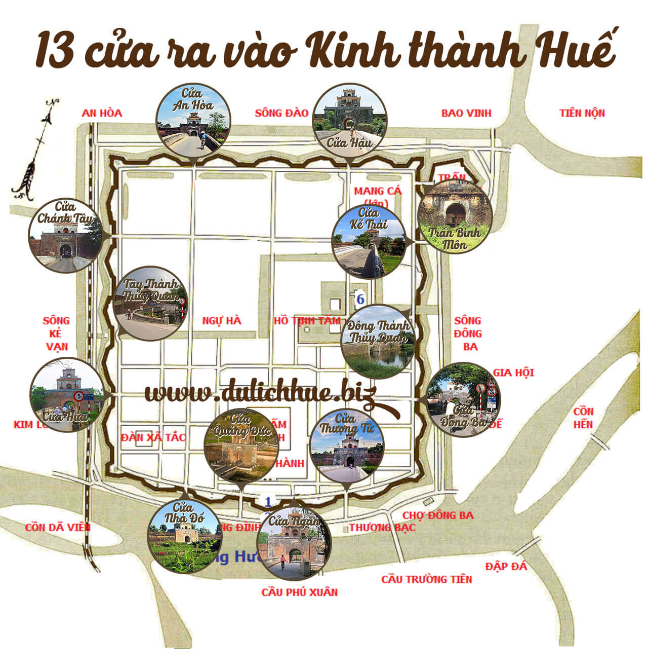 Sơ đồ tổng quan Đại Nội Huế