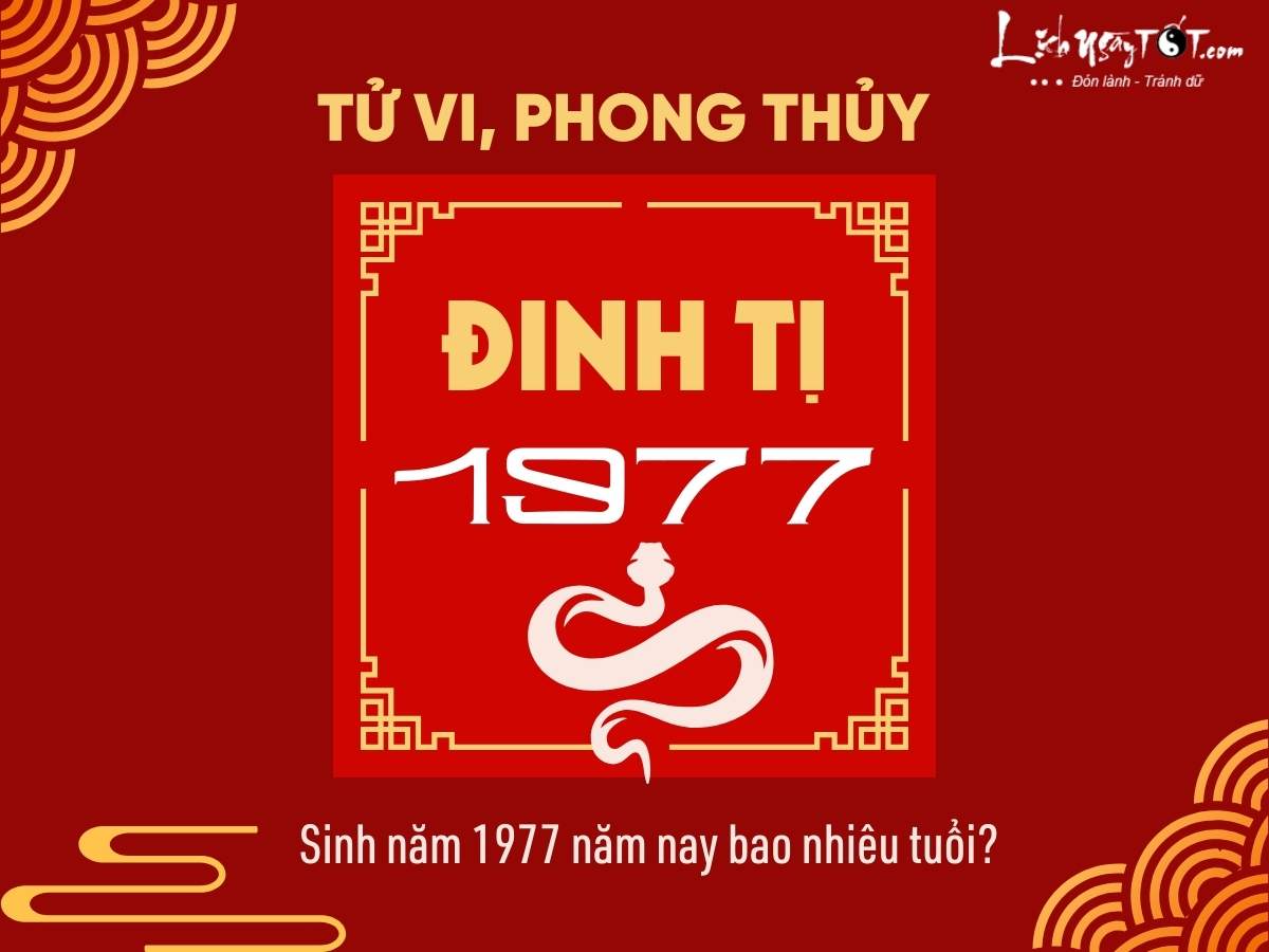 Người sinh năm 1977 năm nay bao nhiêu tuổi