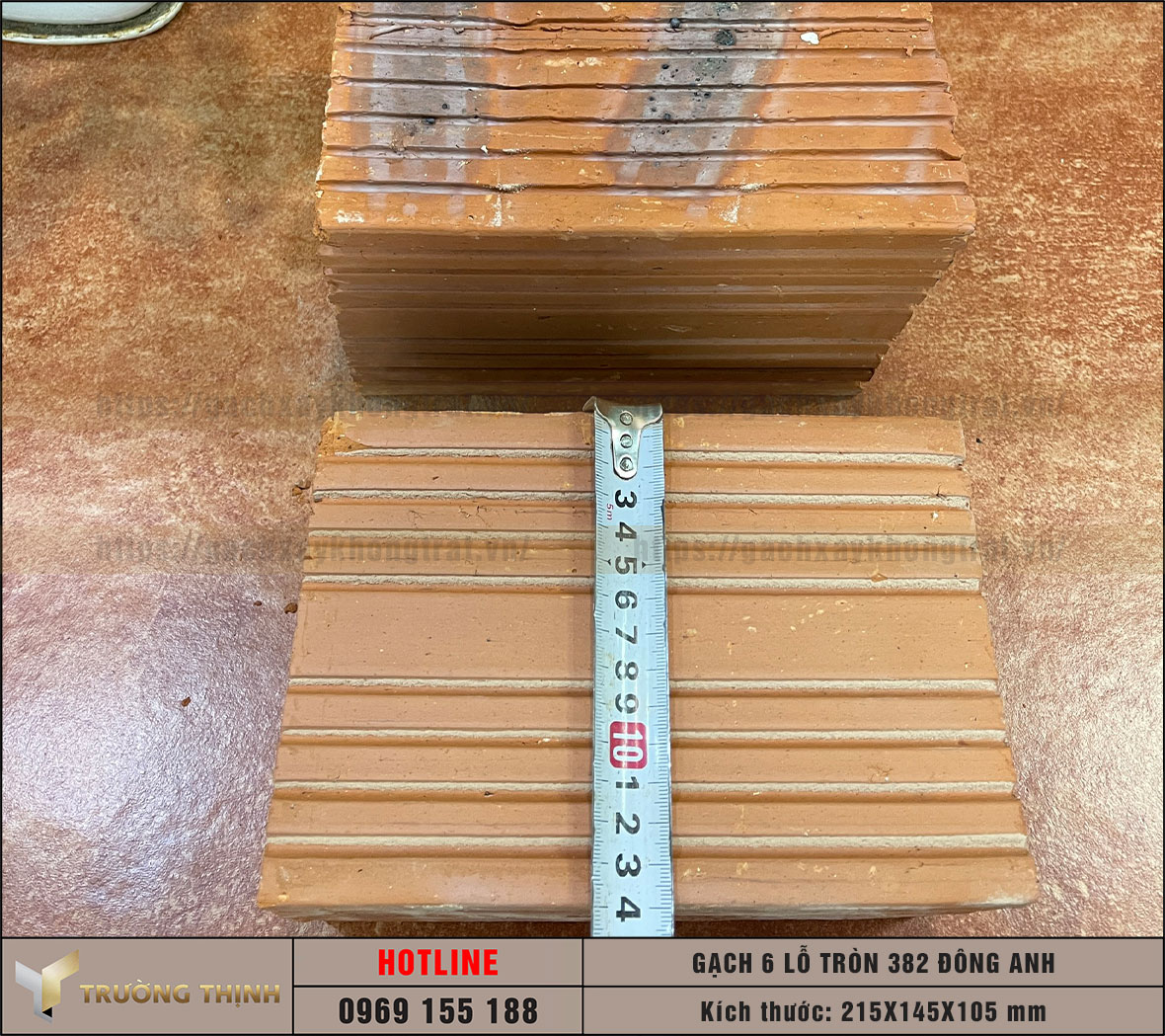 Gạch 6 lỗ tròn - Gạch chống nóng 382 Đông Anh