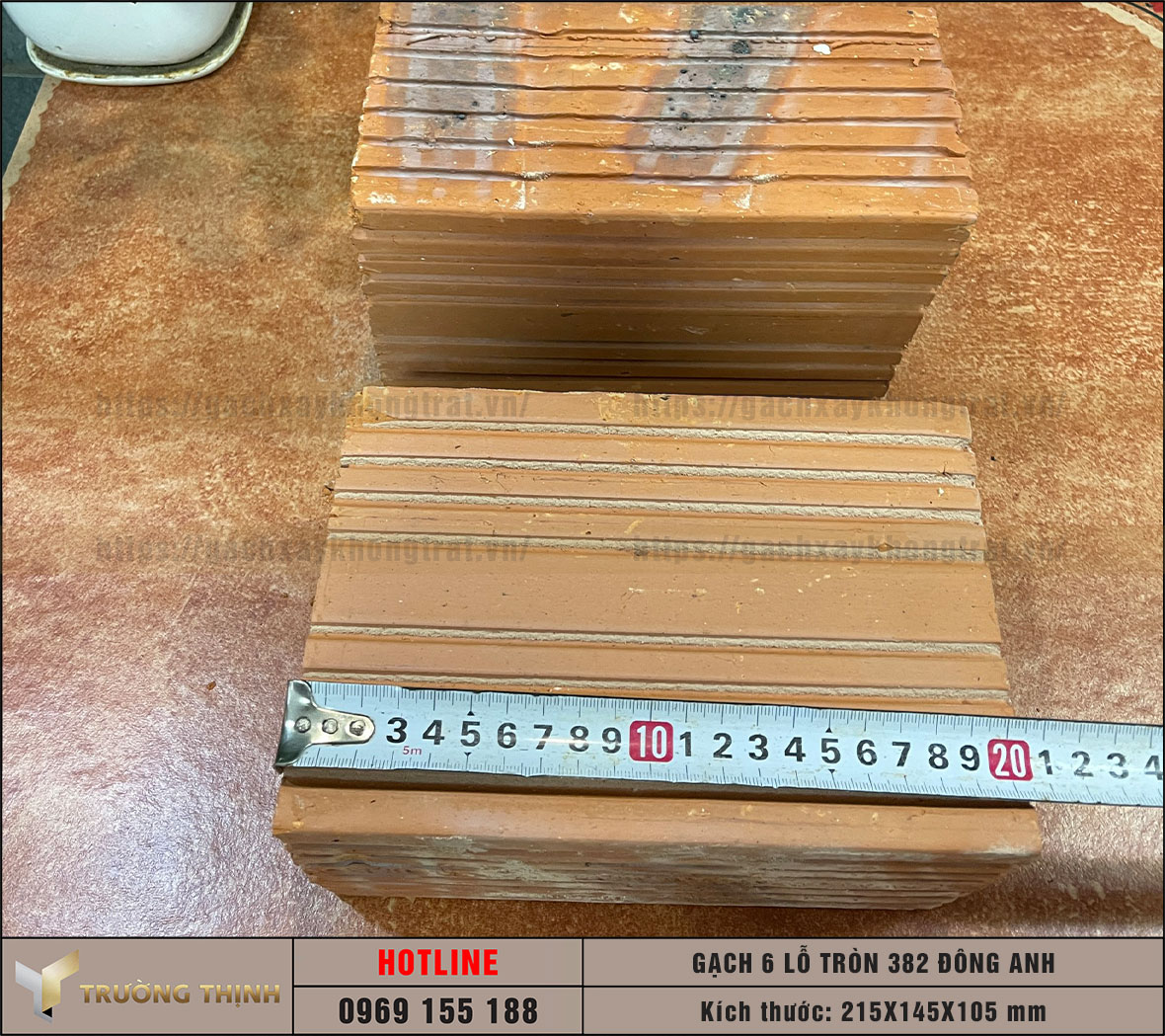 Gạch 6 lỗ tròn - Gạch chống nóng 382 Đông Anh
