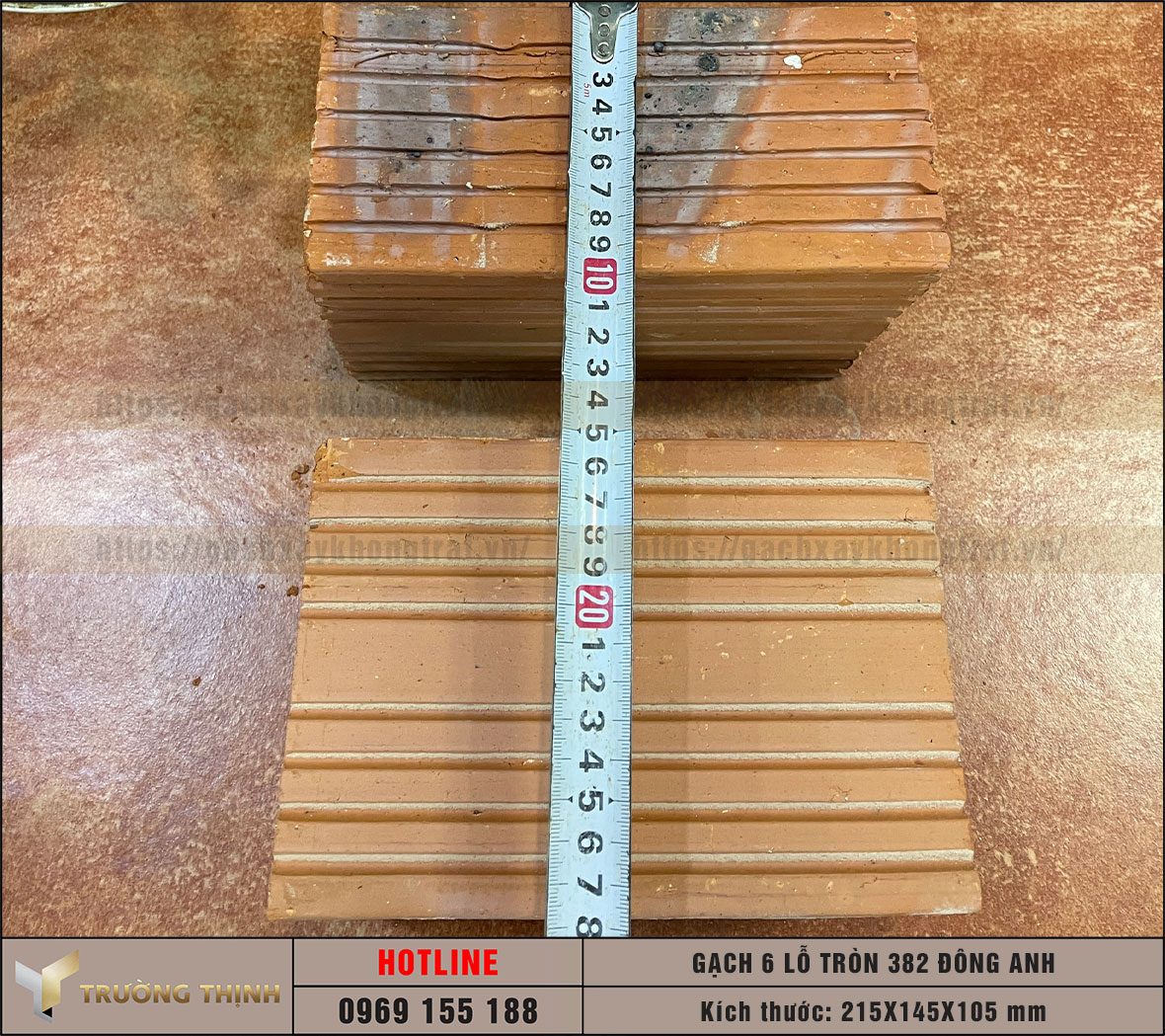 Gạch 6 lỗ tròn - Gạch chống nóng 382 Đông Anh