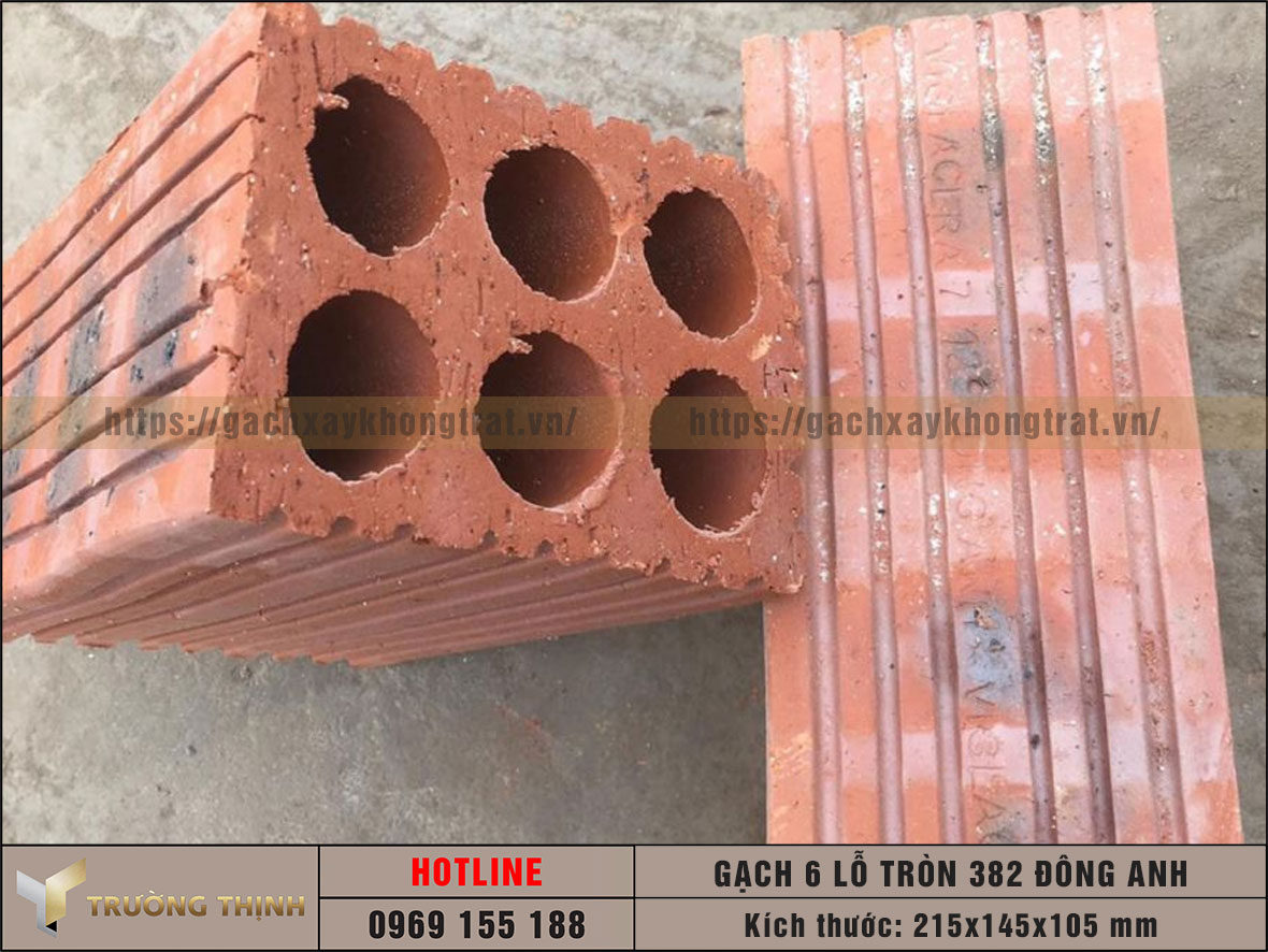 Gạch 6 lỗ tròn 382 Đông Anh