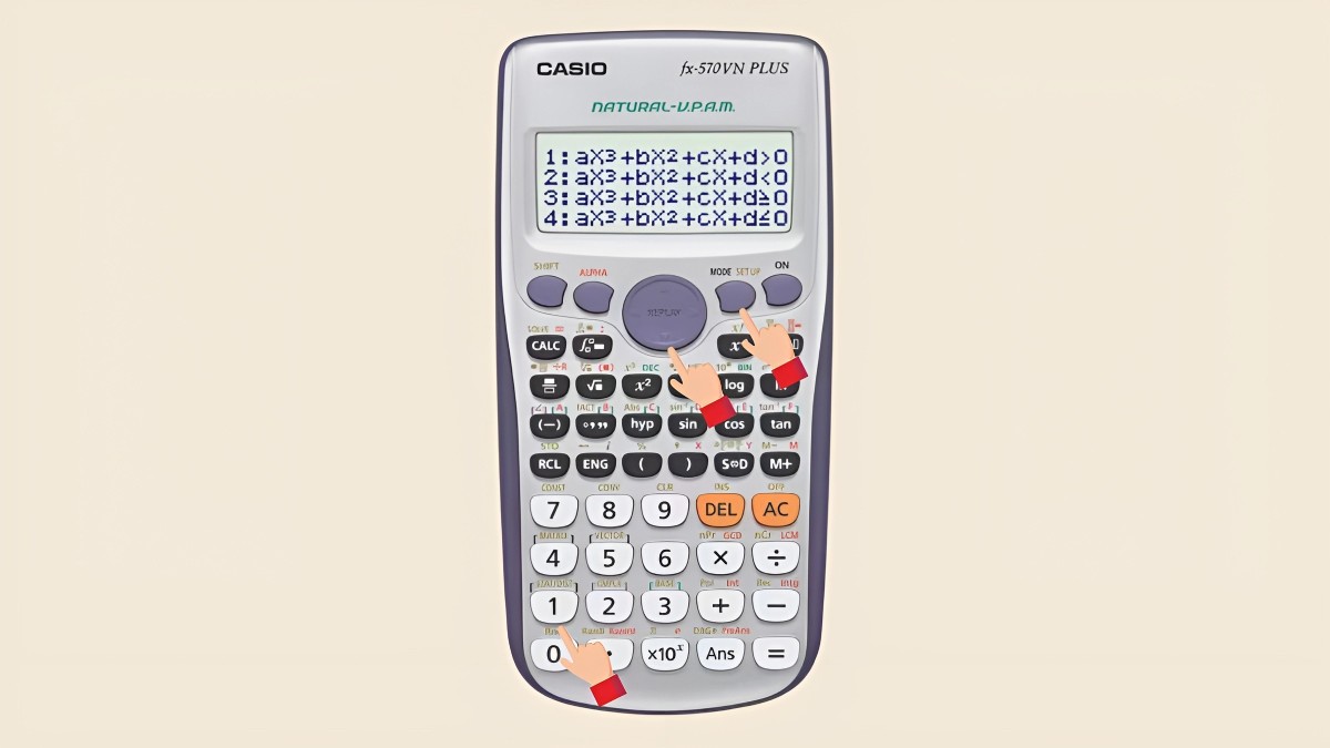 Cách bấm giải bất phương trình trên máy tính Casio 570VN