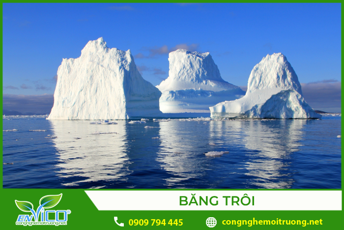Những tảng băng trôi lênh đênh giữa đại dương