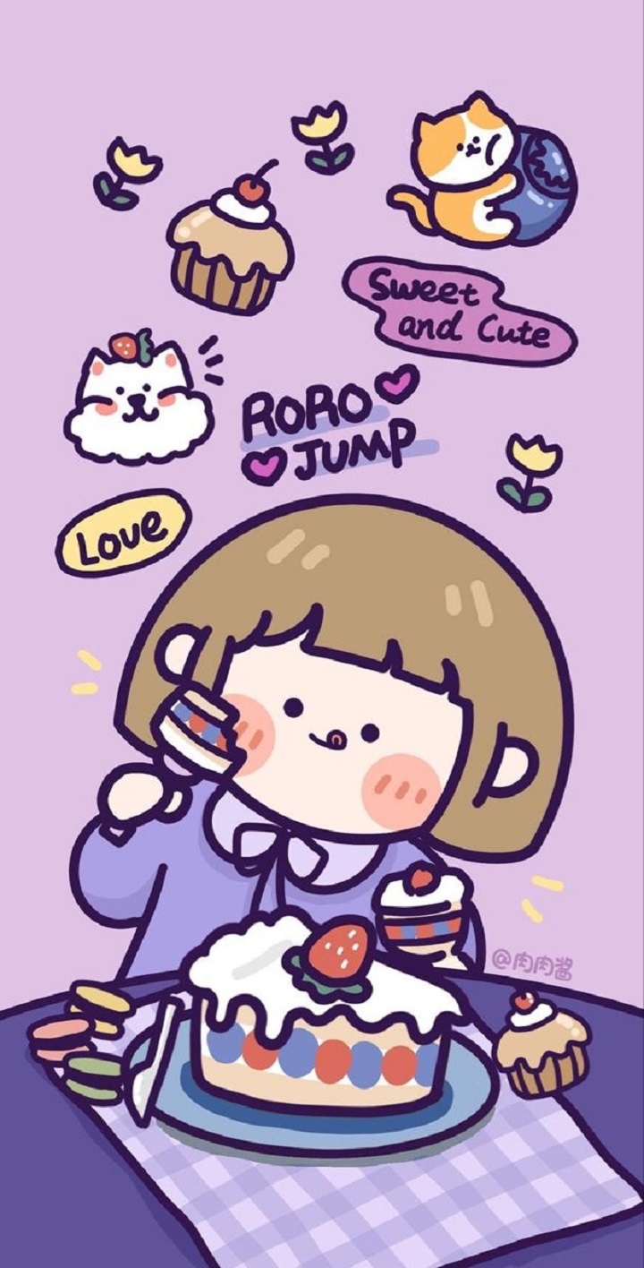 ảnh nền tím cute