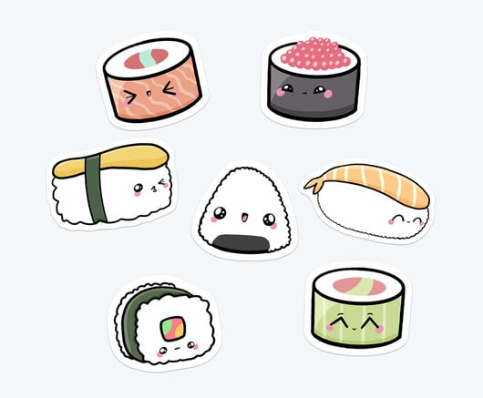 Mẫu sticker cute food 4