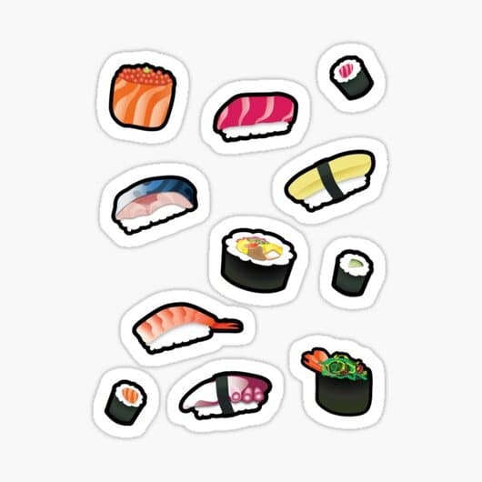 Mẫu sticker cute food 7