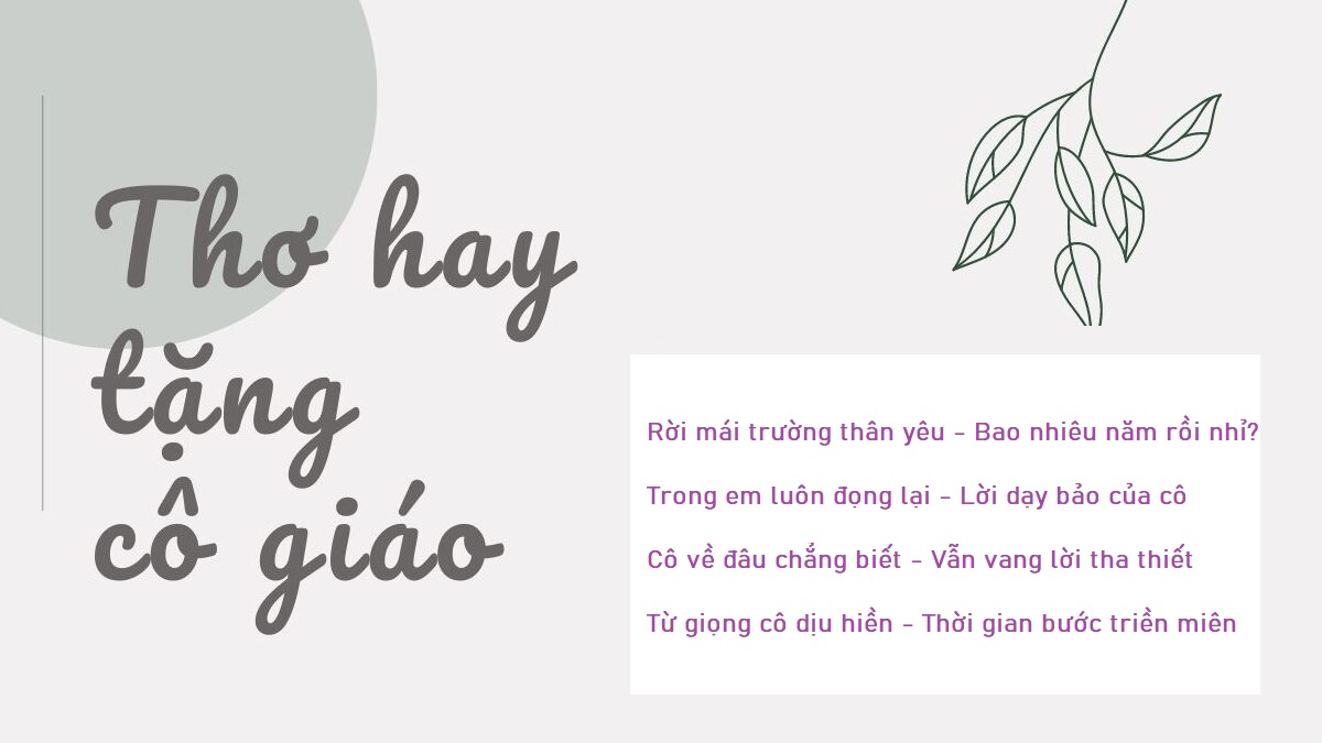 mẫu câu chúc 8/3 cho cô giáo bằng thơ