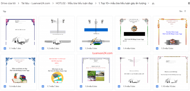 Top 10+ mẫu bìa tiểu luận gây ấn tượng