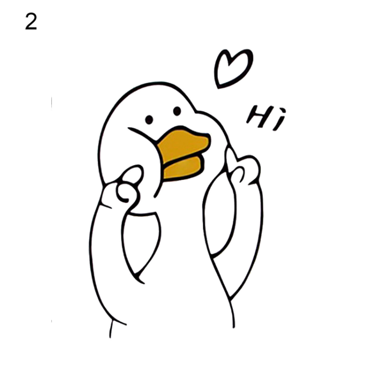 Ảnh vịt meme trắng say hi