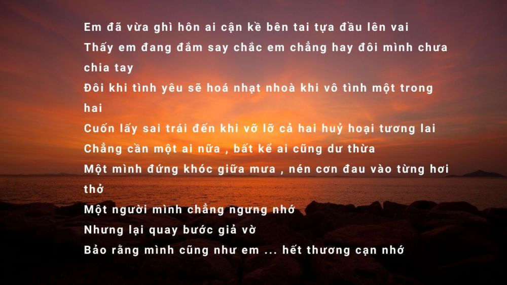 những bài hát buồn về tình yêu