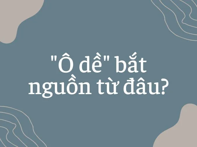 ‘Ô dề’ là gì? Lý giải cụm từ ‘ô dề’ gây bão mạng xã hội những ngày qua 2