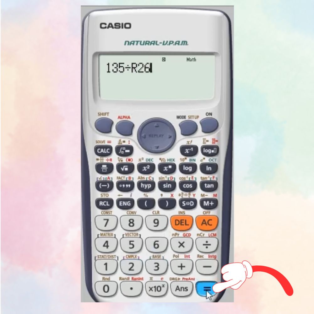Cách tìm số dư trên máy tính Casio 580 2