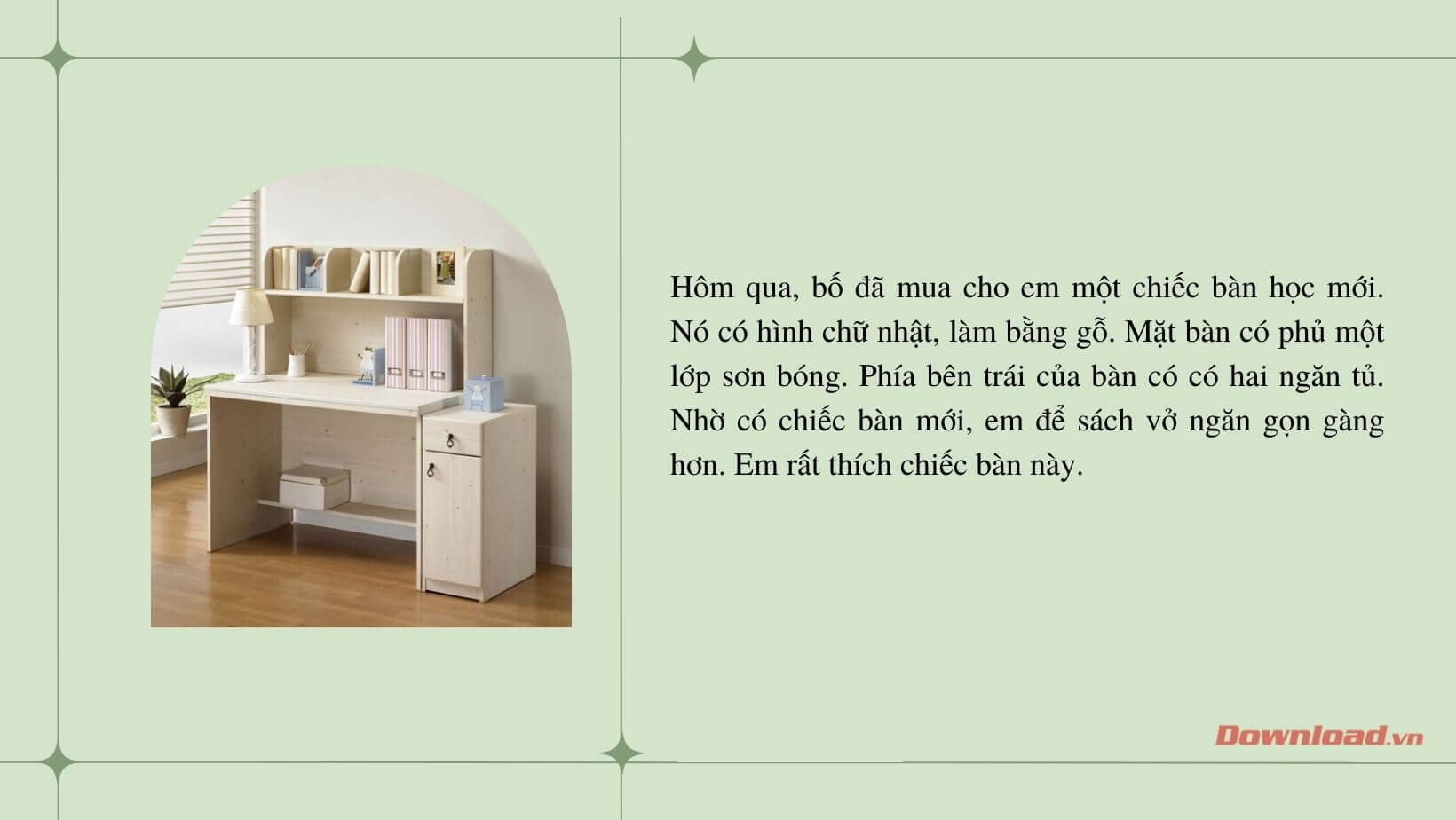 Tả cái bàn học lớp 2