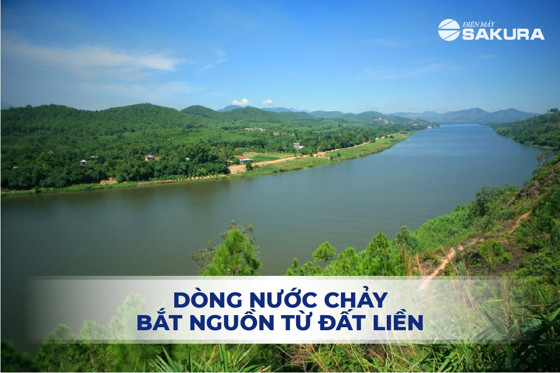 Dòng nước chảy bắt nguồn từ đất liền