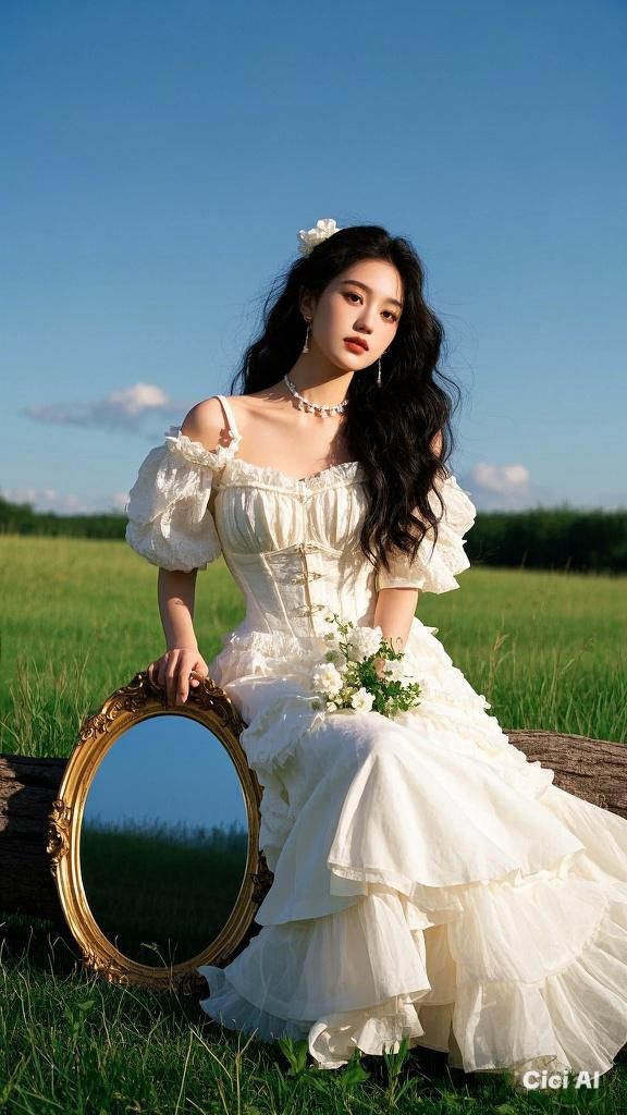 cách tạo dáng chụp ảnh đẹp khi mặc váy bò dịu dàng