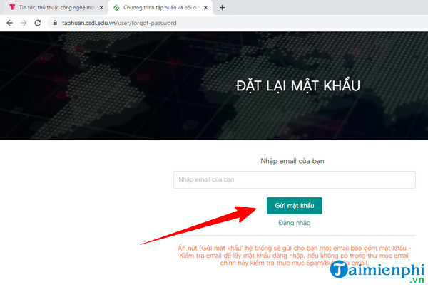 huong dan dang nhap chuong trinh tap huan va boi duong giao vien taphuan csdl edu vn 6