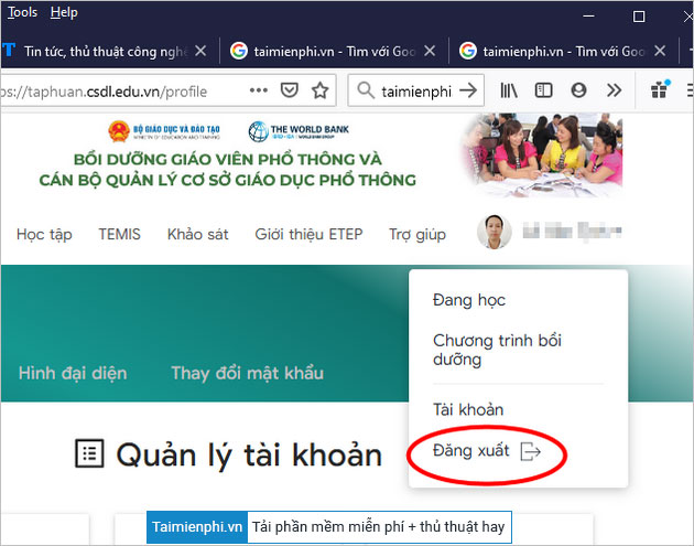 dang xuat taphuan csdl edu vn