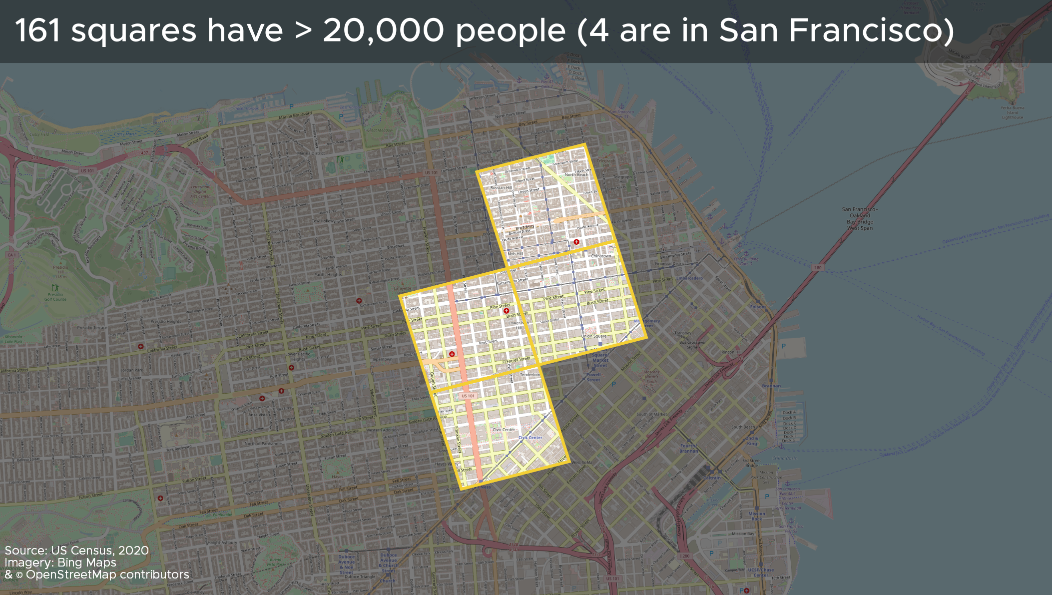 Stats, Maps n Pix: The most densely populated square km in the United States