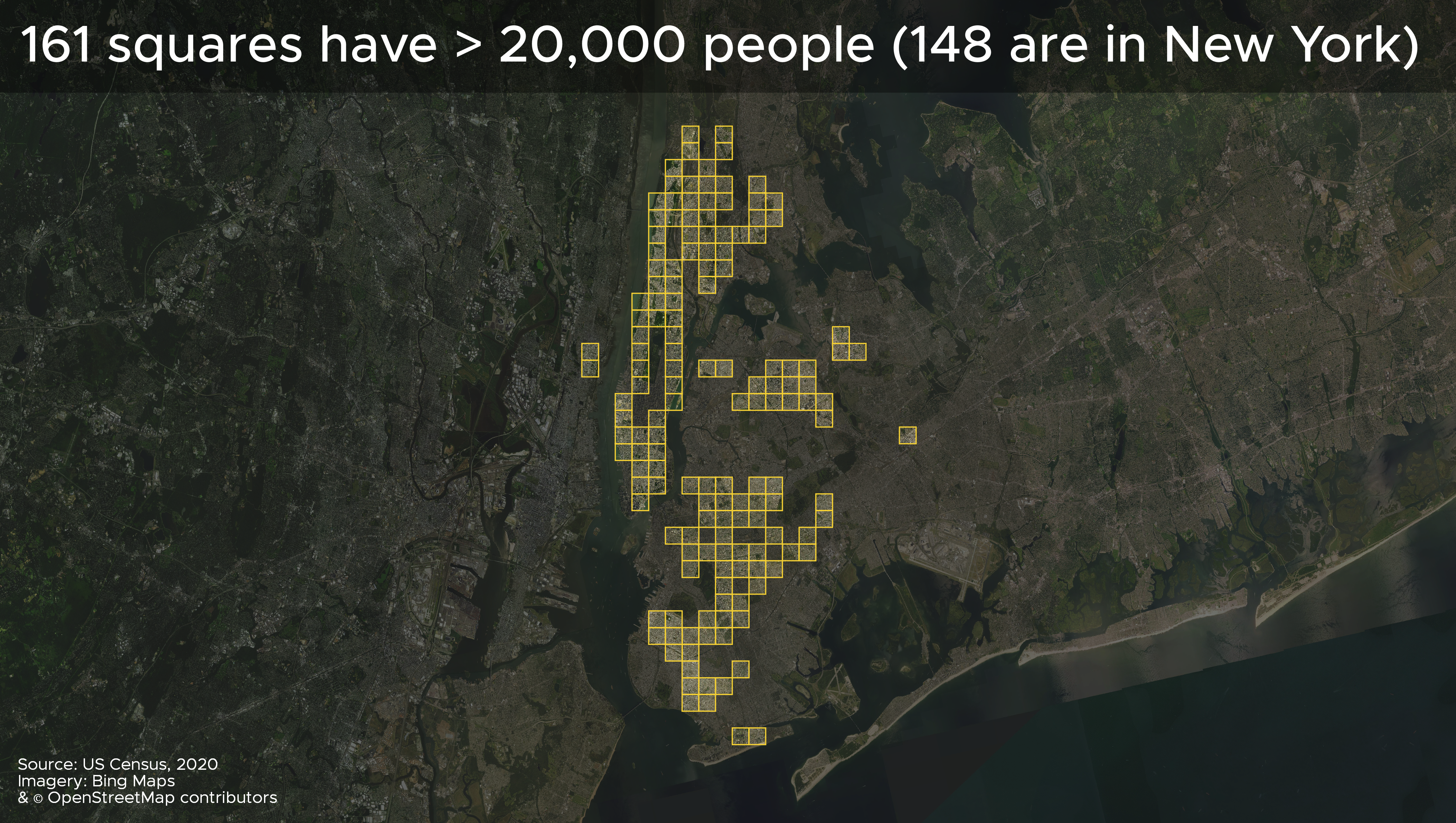 Stats, Maps n Pix: The most densely populated square km in the United States