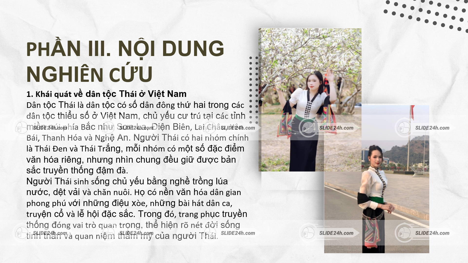 Trang phục truyền thống thể hiện bản sắc dân tộc Thái