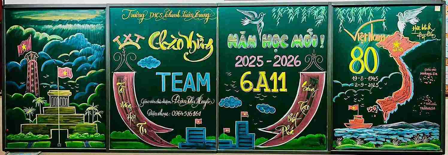 Trang trí bảng lớp