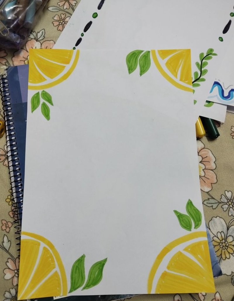 Hình khung giấy A4 đẹp nhẹ nhàng cho bài ghi chép sáng tạo