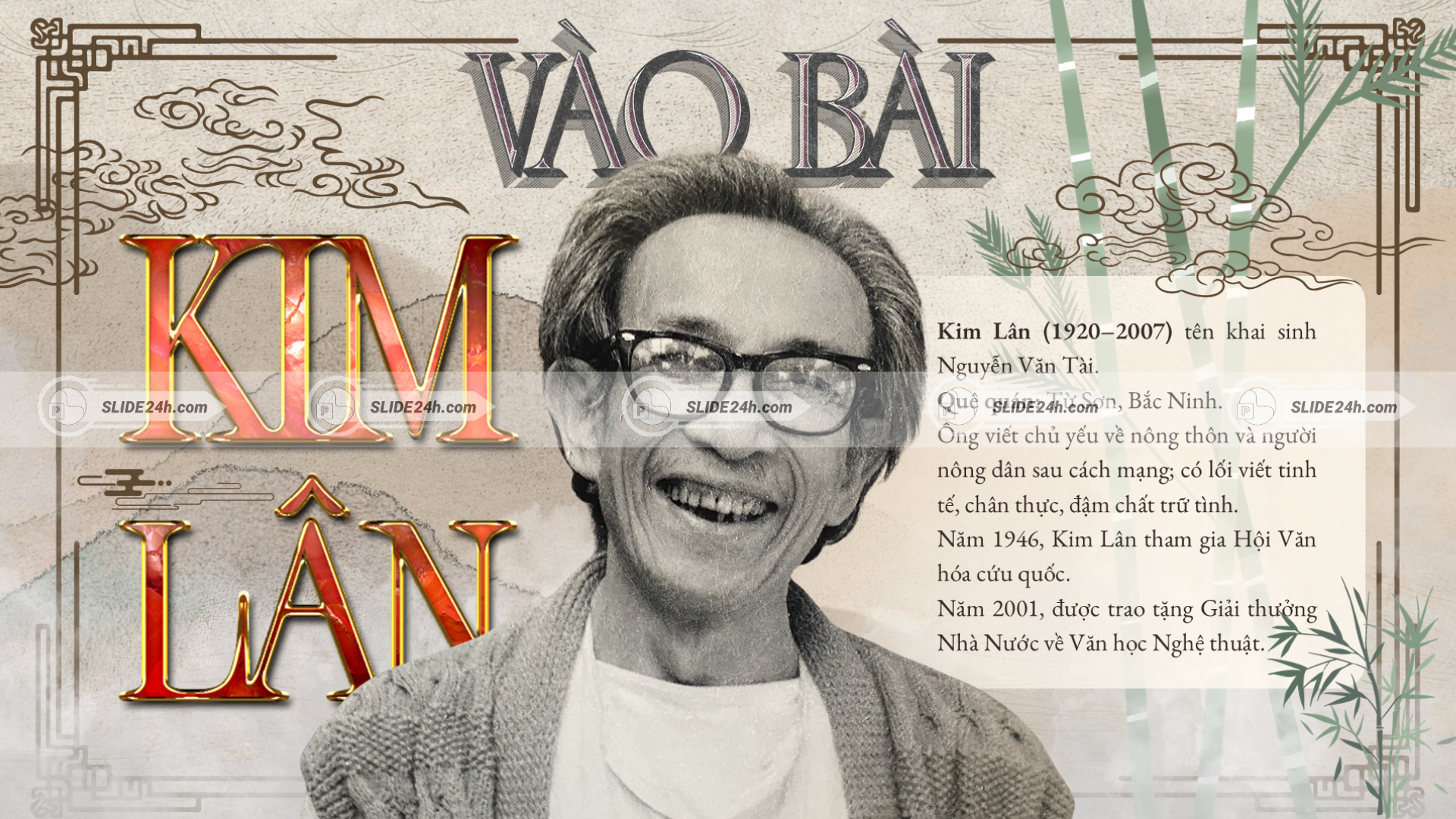 Kim Lân, cuộc đời, phong cách sáng tác và đóng góp nổi bật của ông với văn học Việt Nam.