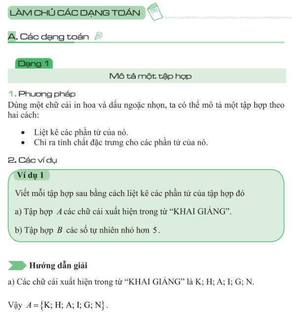 Cấu trúc bài học trong sách Làm chủ kiến thức Toán lớp 6 bằng sơ đồ tư duy - Tập 1