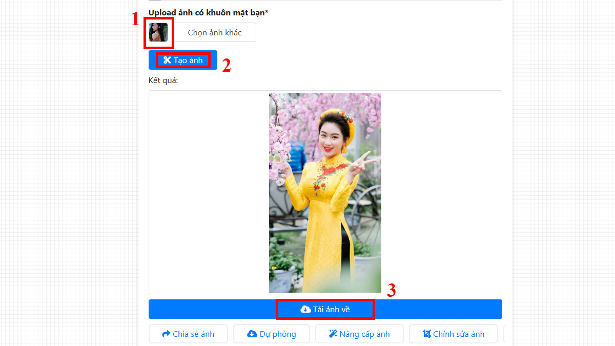 Cách ghép ảnh Tết online bước 4