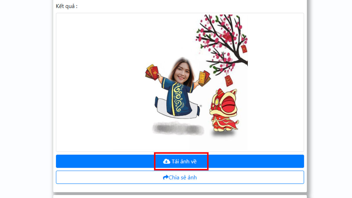 Cách ghép ảnh Tết online trực tuyến bước 5