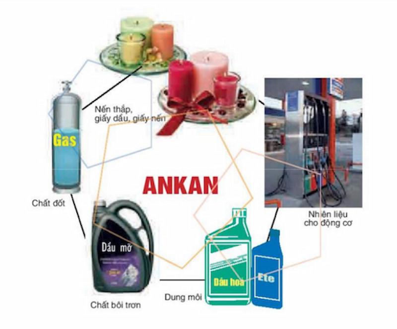 Tìm hiểu ứng dụng của ankan trong đời sống. (Ảnh: Chụp màn hình SGK Hóa 11)