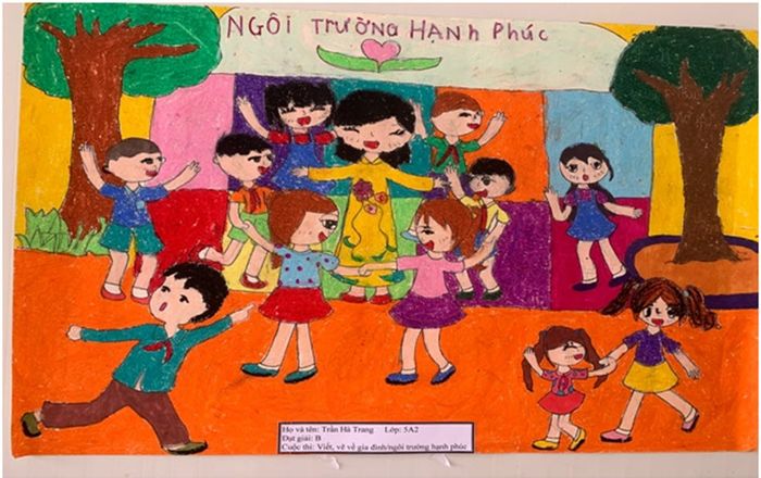 buc tranh ve ngoi truong dep nhat 10