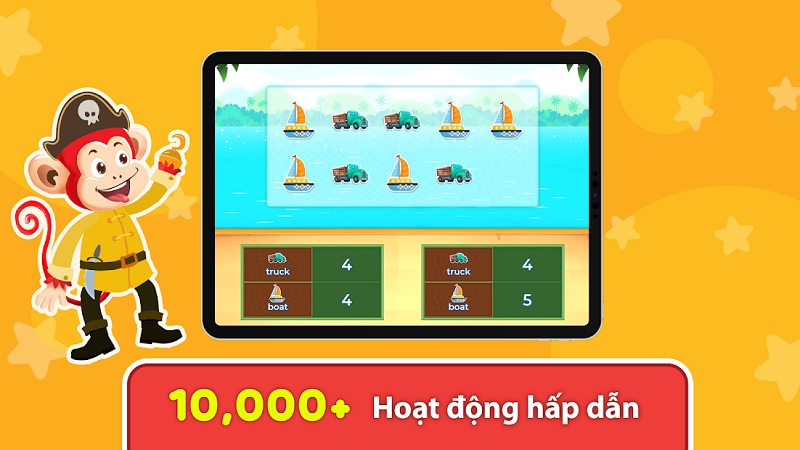 Học toán dựa trên nhiều phương pháp tích cực cùng Monkey Math. (Ảnh: Monkey)