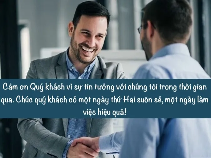 Những lời chúc đầu tuần cho khách hàng ý nghĩa 2