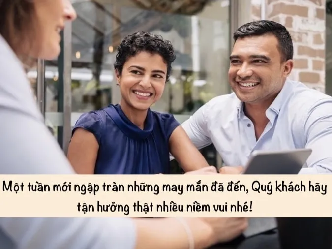 Những lời chúc đầu tuần cho khách hàng ý nghĩa 1