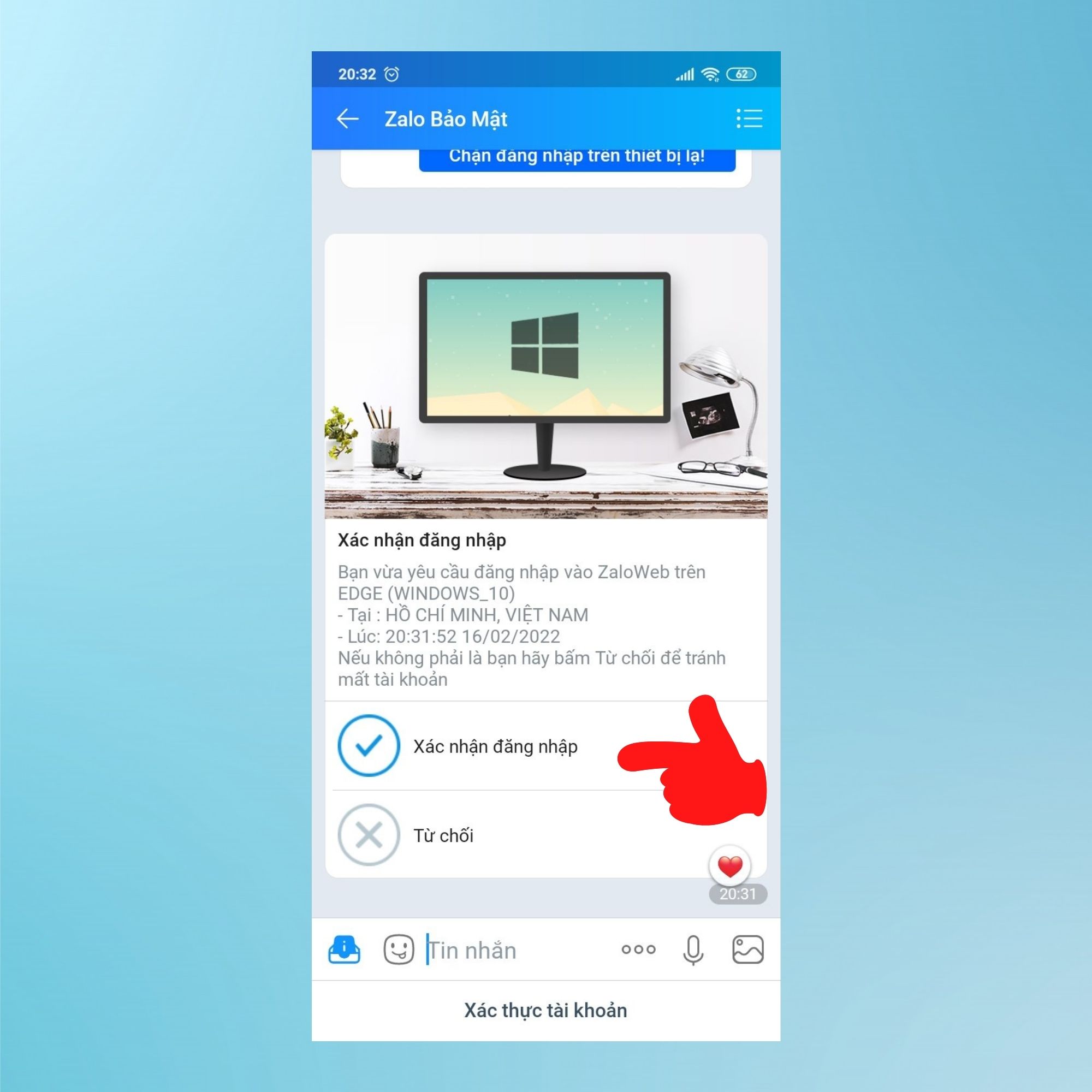Cách đăng nhập Zalo Web bằng cách gửi yêu cầu đăng nhập - hình 5