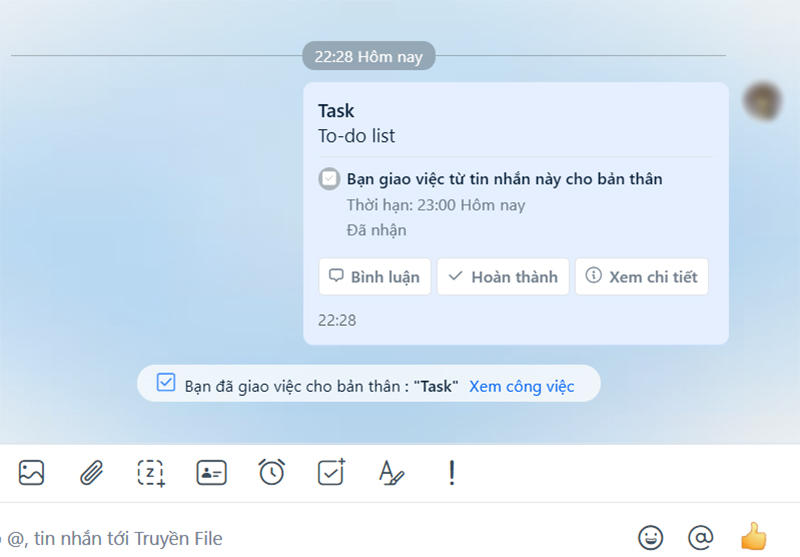 Cách tạo danh sách công việc bằng Zalo web - Ảnh 2