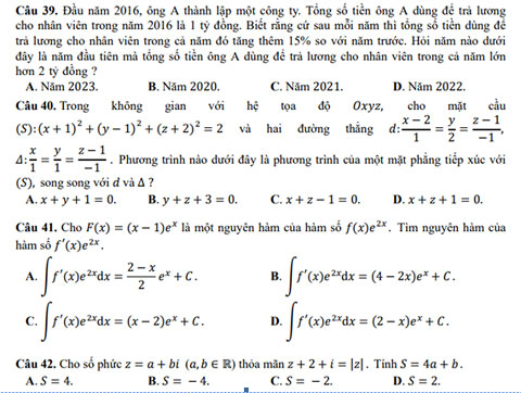 5 lưu ý “VÀNG” giúp chinh phục đề thi môn Toán THPT Quốc gia 2018 - 2