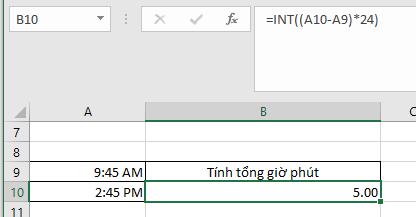 Tính số phút chênh lệch