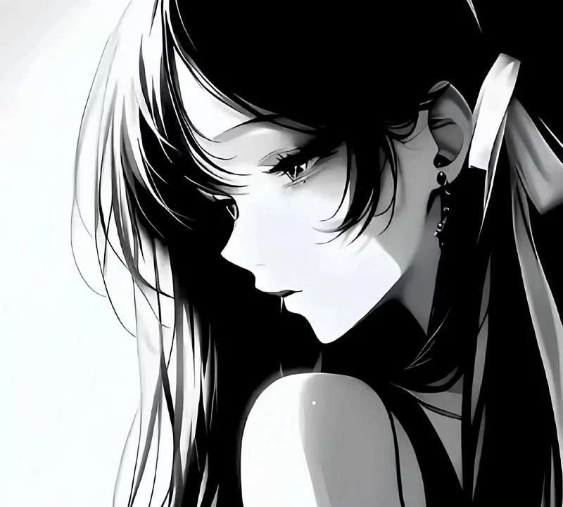 Bộ avatar đôi anime đen trắng được yêu thích nhất