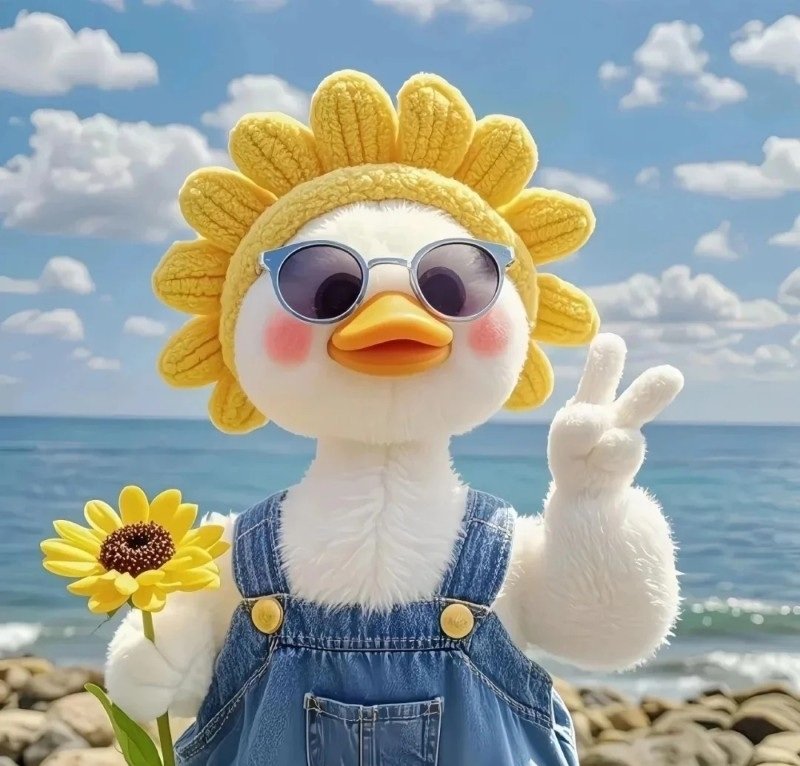 Avatar con vịt cute với biểu cảm vui nhộn